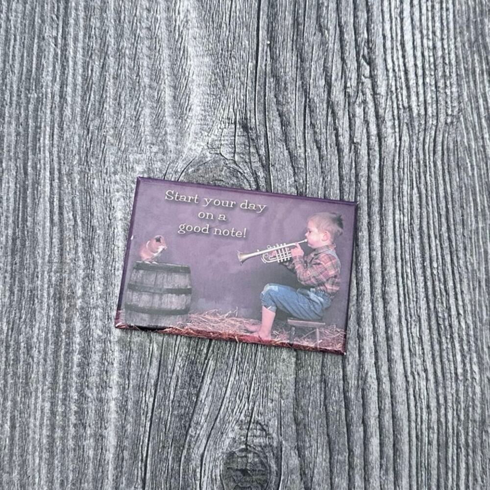 vintage y2k funny start your day on a good note magnet